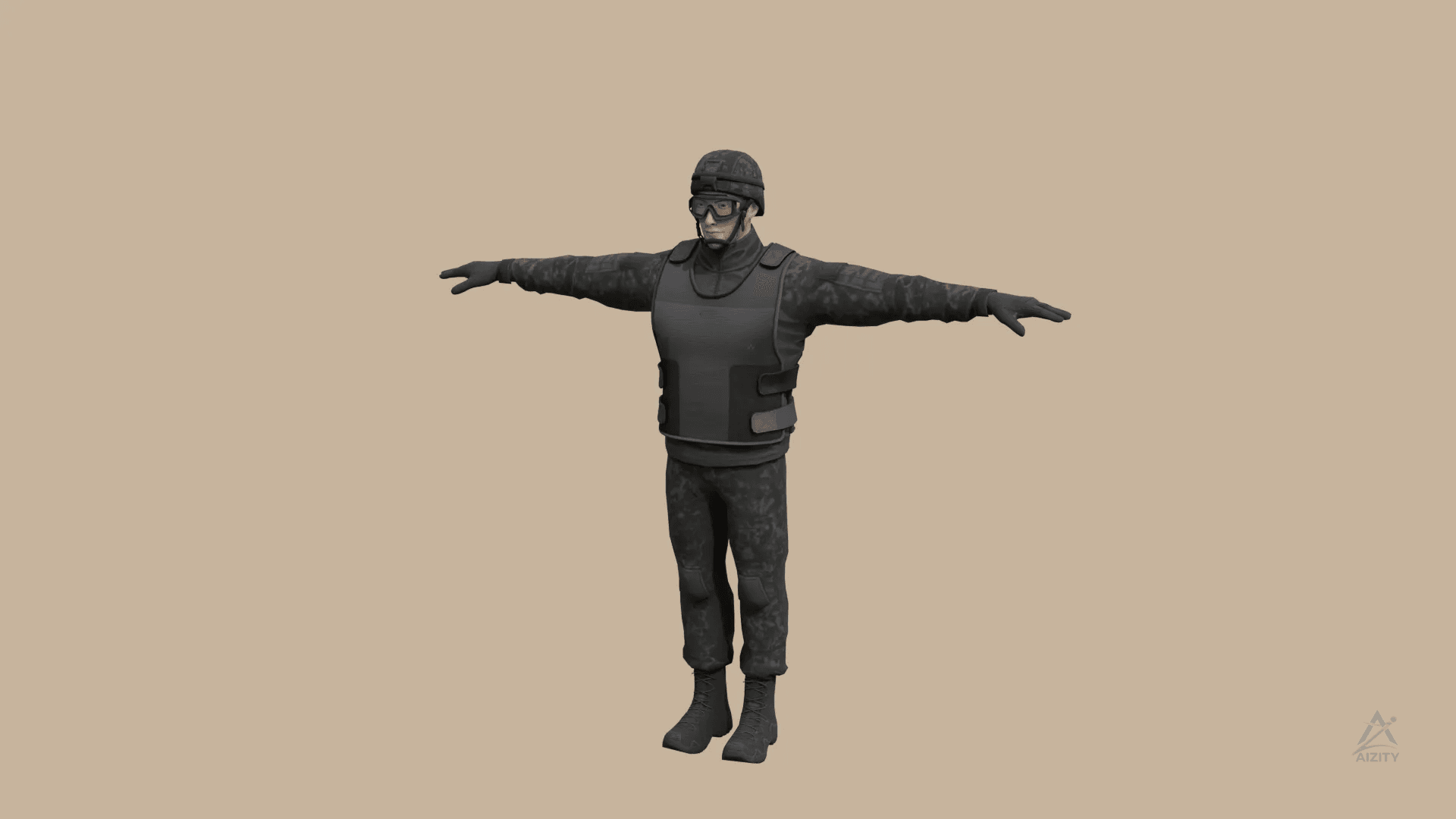 Army Man 3D Model – Rigged Blender 5.1
