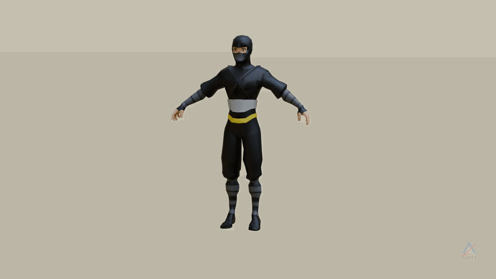 Ninja Man Rigged 3D Character For Blender 5.1