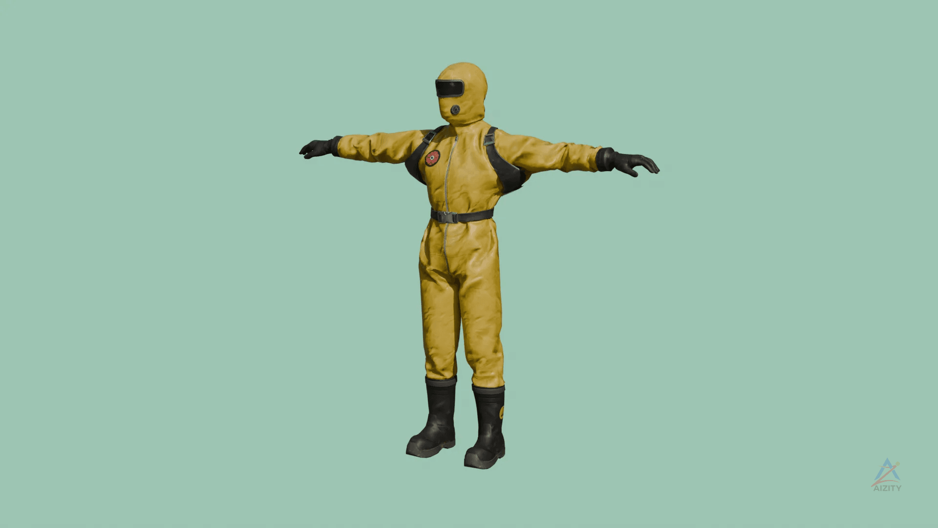 Hazmat Responder Rigged 3D Character For Blender 5.1