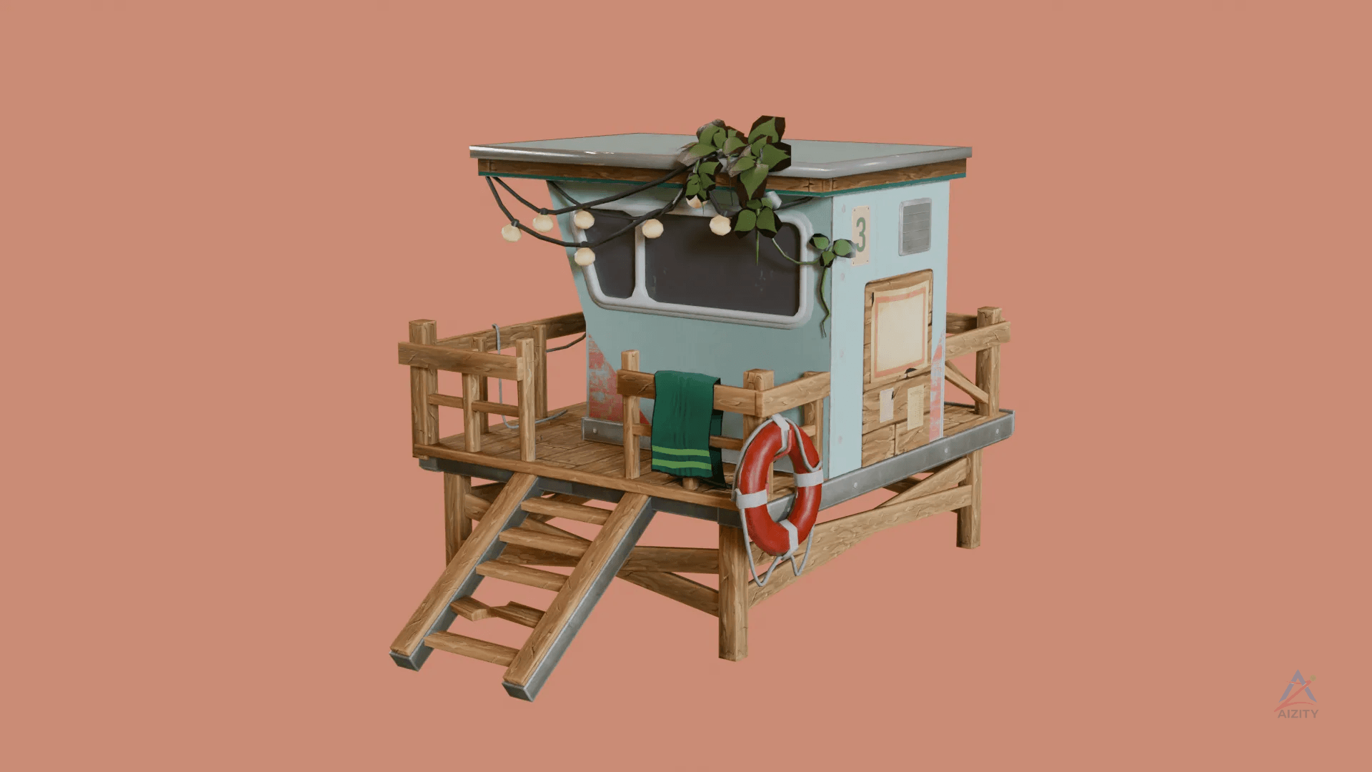 Lifeguard Tower – 3D Model