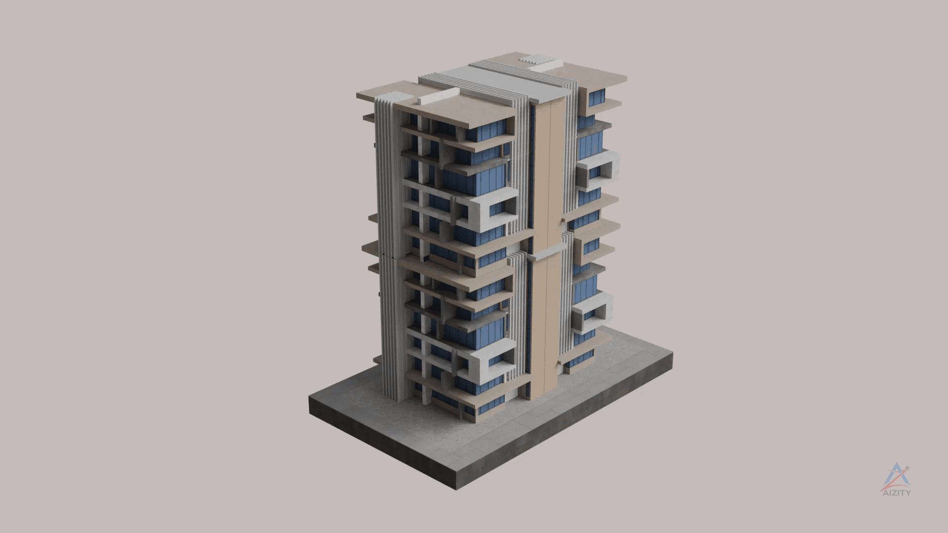 Modern Tower Office Apartment House – 3D Model