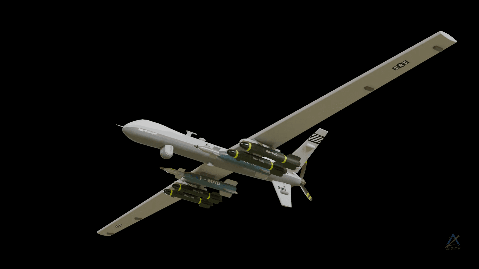 MQ-9 Reaper Drone – 3D Model