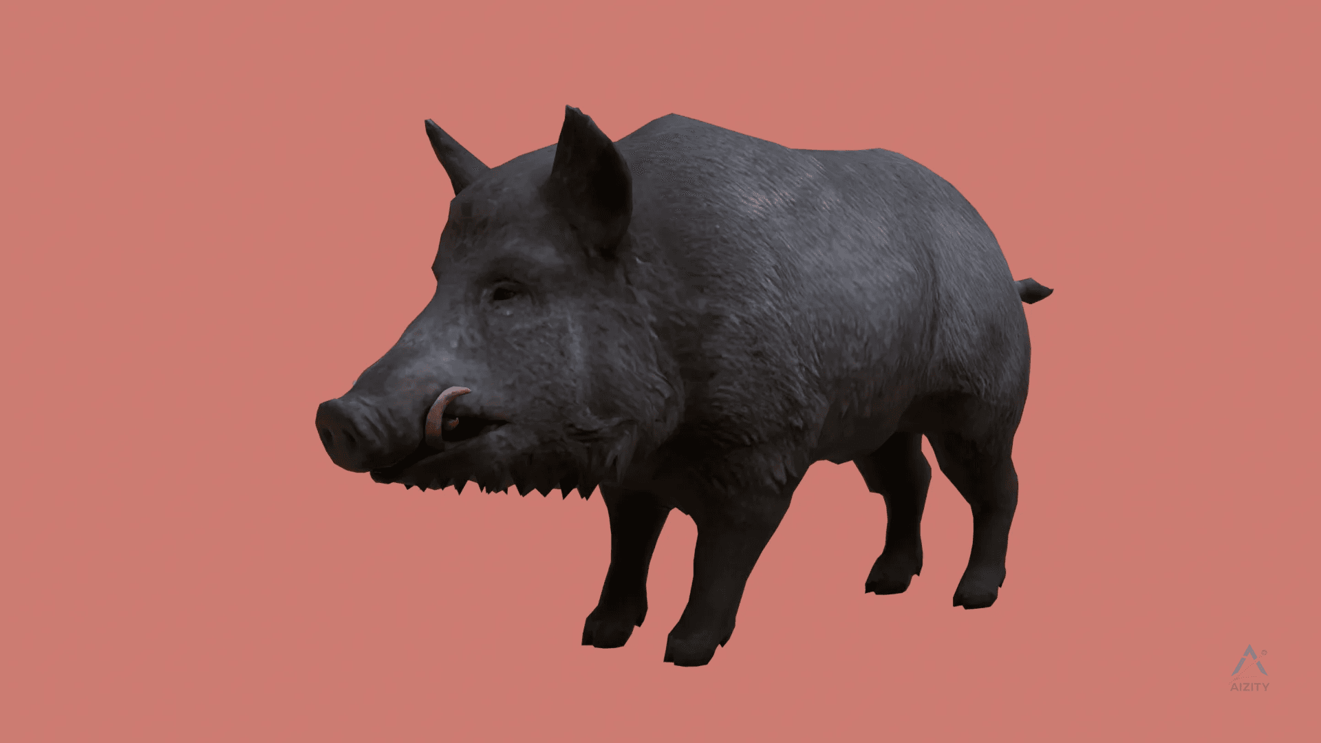 Realistic Boar (Javali) 3D Model