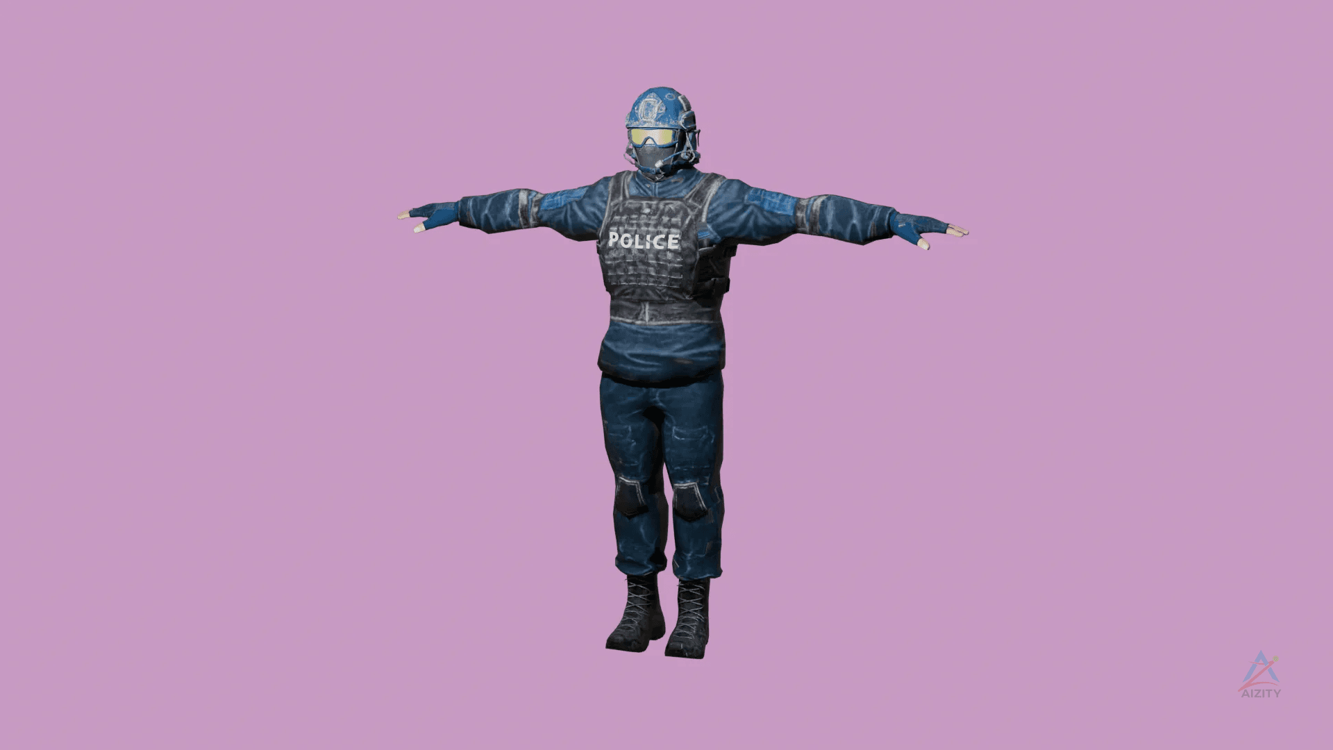 Special Force Swat 3D Model – Rigged For Blender 5.1