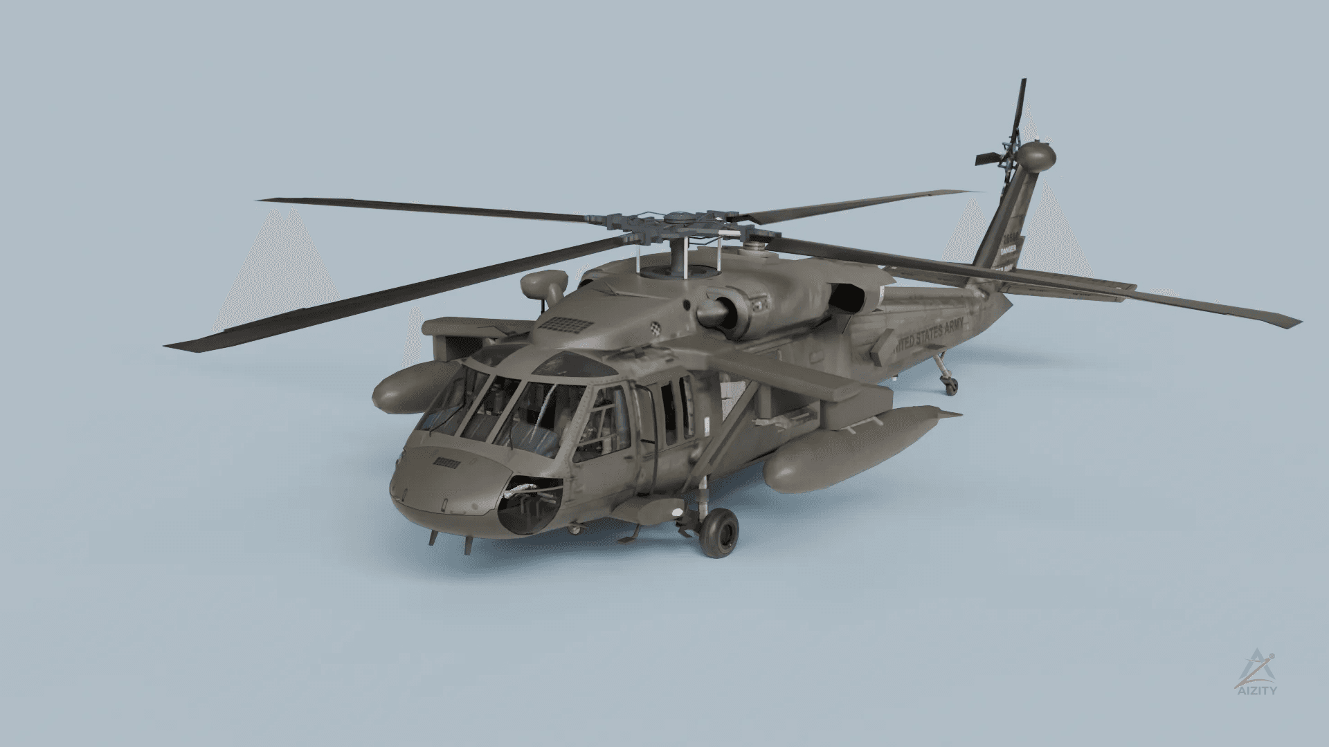 Uh-60m Black Hawk Helicopter 3D Model