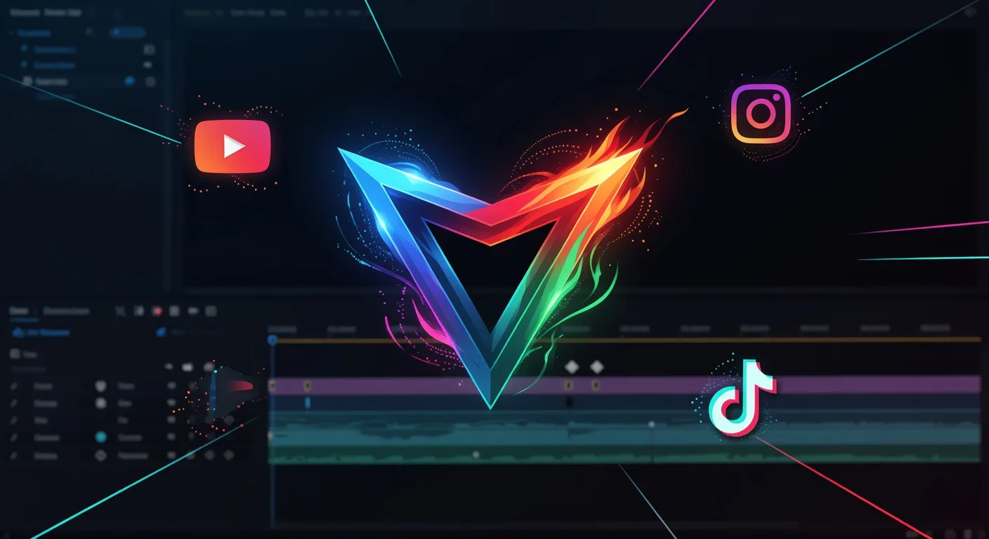 Animated Logo With Color Shifts and Social Media Icons