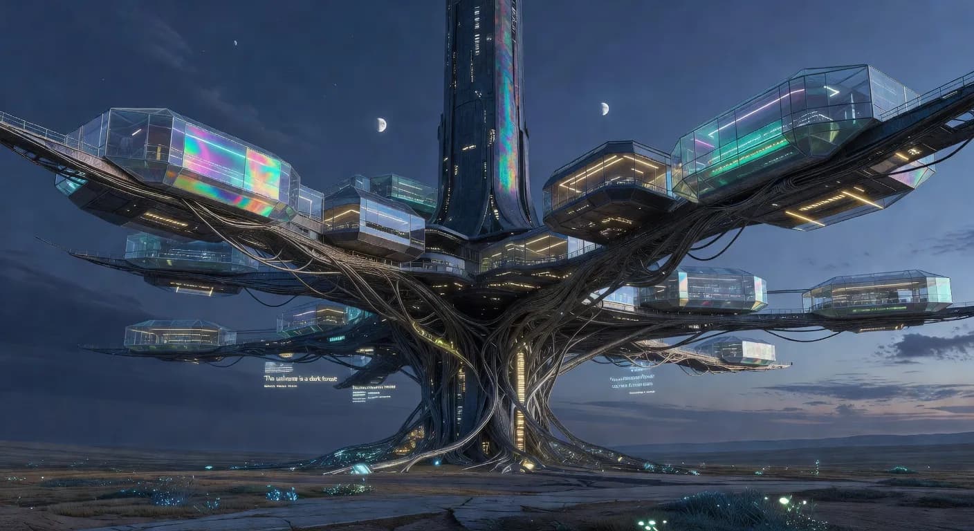 Futuristic Tree-shaped Building From the Three-body Problem
