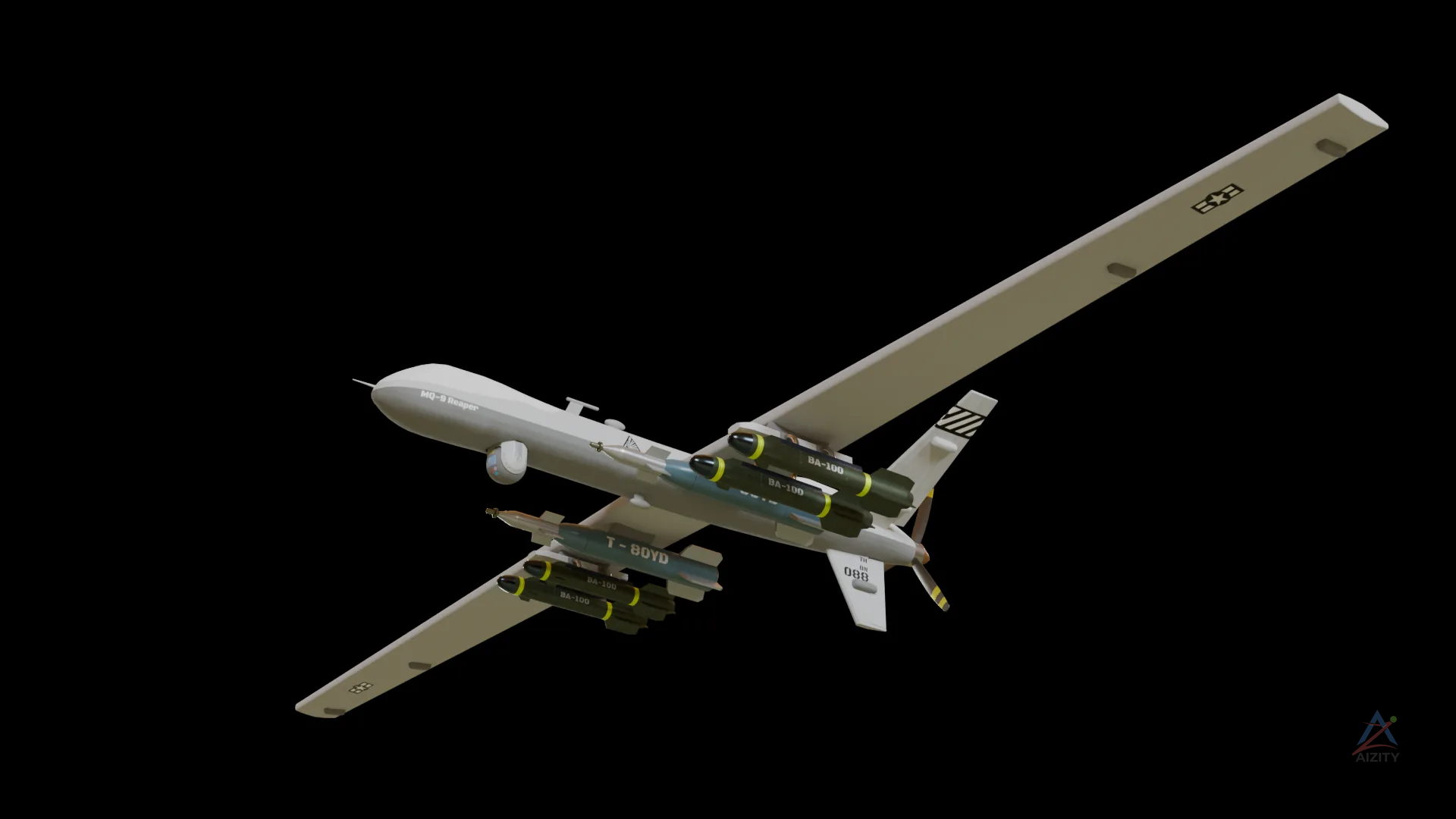 MQ-9 Reaper Drone – 3D Model