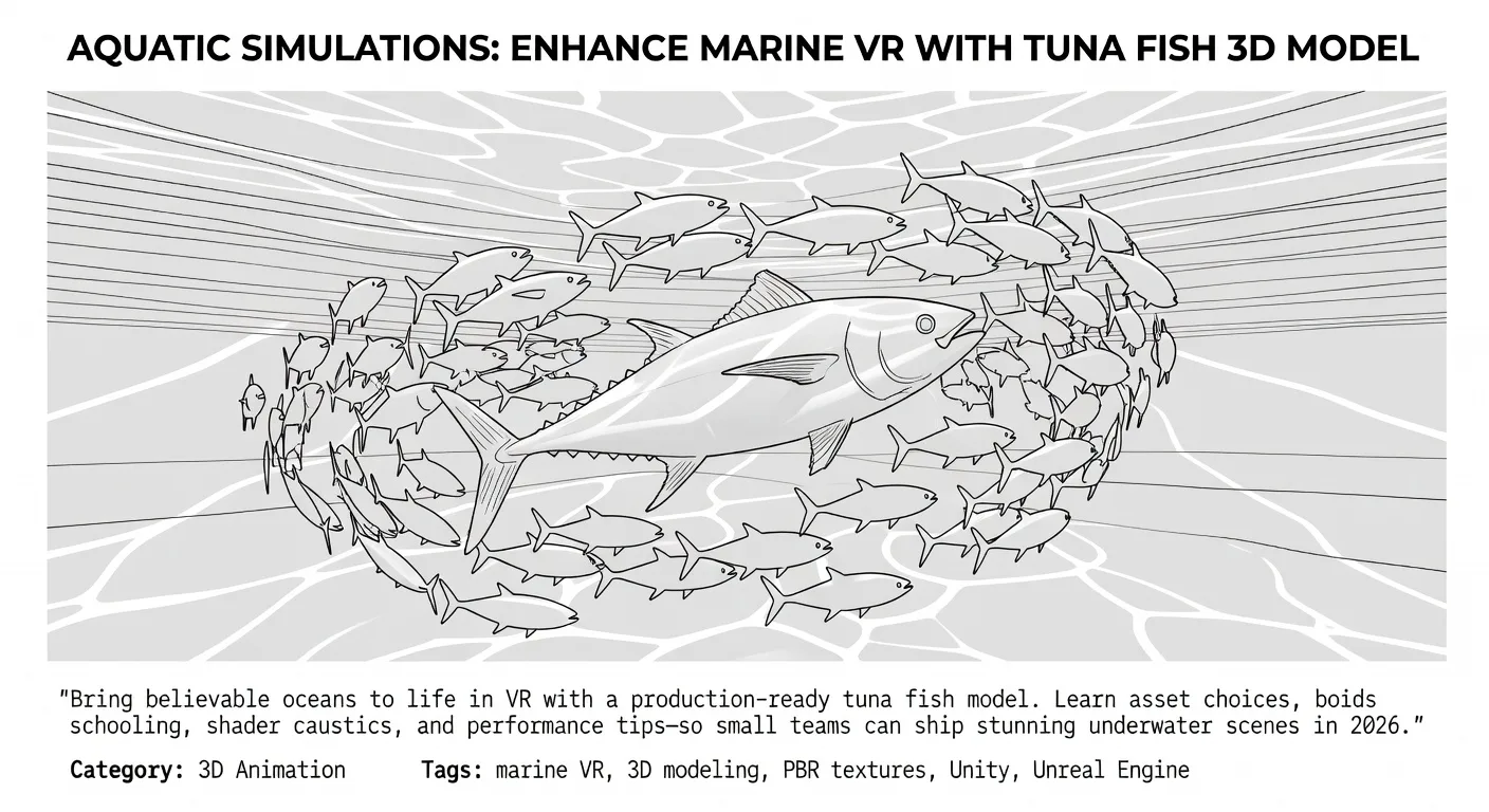Aquatic Simulations: Enhance Marine VR with Tuna Fish 3D Model
